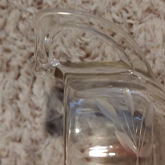 3/$40 Etched Glass Sugar and Creamer Bowl - Picture 4 of 8